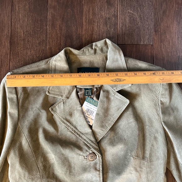NWT DANIER suede nubuck blazer M Sage green - Picture 10 of 11